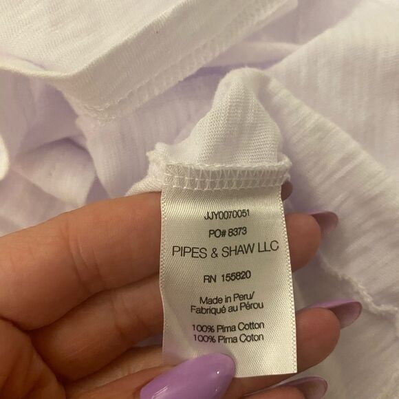 Veronica Beard jeans ruffle T-shirt, L - Picture 10 of 10